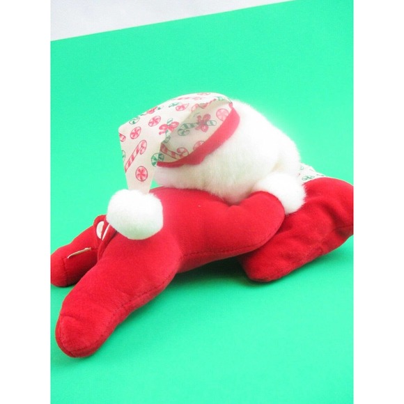 Vntg Christmas Bear Pillow Plush Stuffed Decoration - Picture 5 of 8